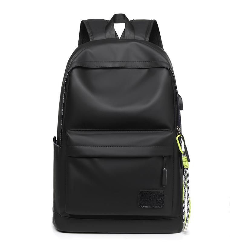 

Новый унисекс однотонный водонепроницаемый и дышащий деловой модный повседневный универсальный рюкзак для повседневного использования чёрный