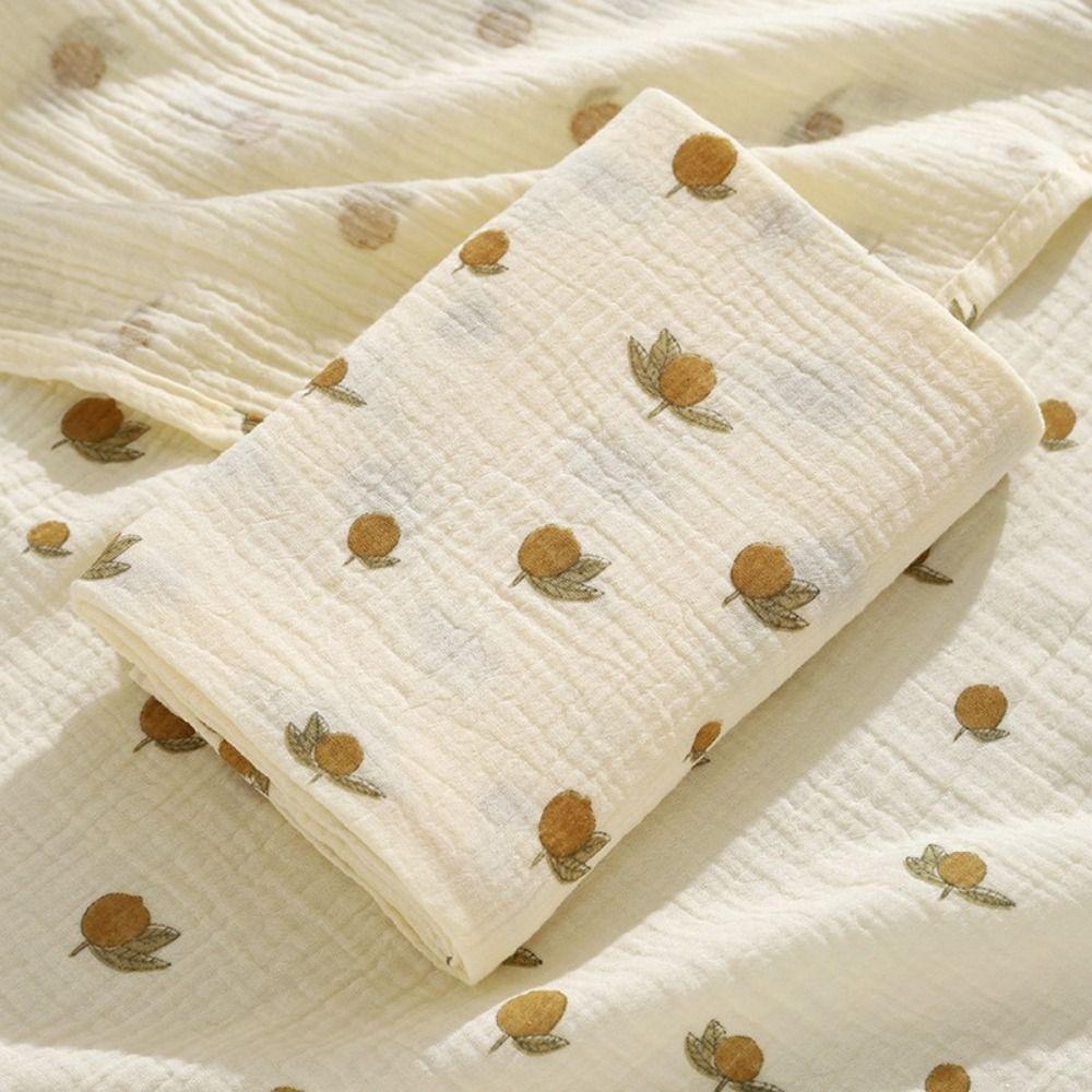 Breathable Gauze Baby Swaddle Blanket Double-Layered Baby Quilt Cute Baby Swaddle Wrap  Infant Bath
