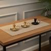 Retro Metal Candle Holder With Handle European Style Candlestick Centerpiece Dining Table Candle Cup Desktop Adornment