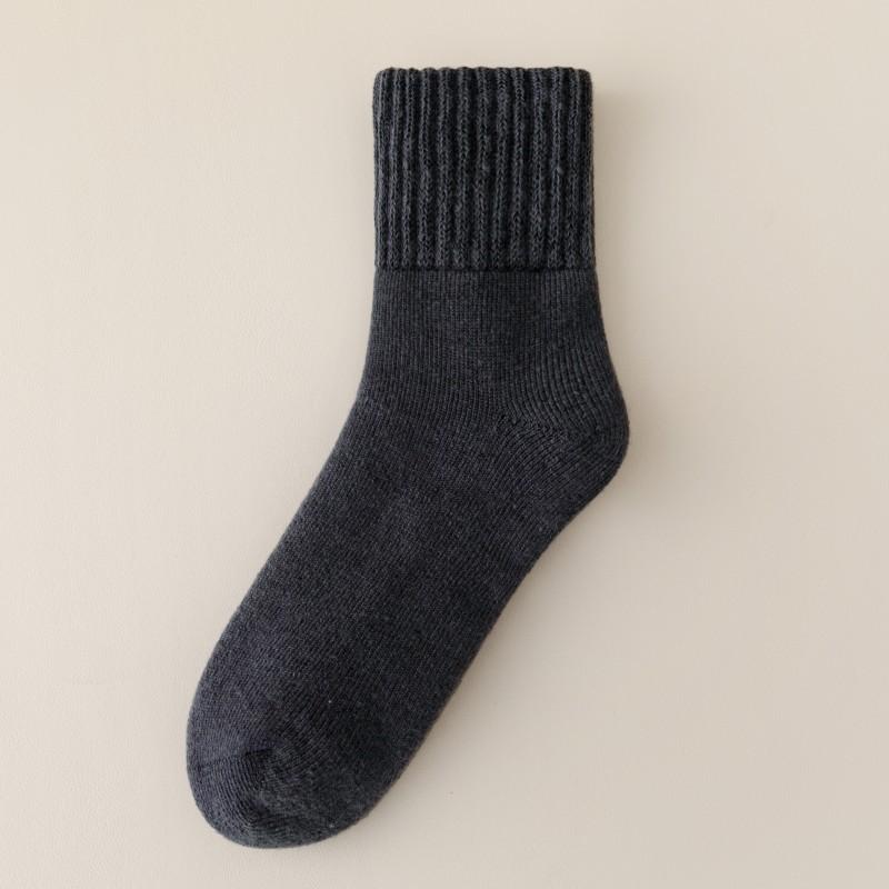 Thickened Socks Men'S Winter Warm Plus Size Brushed Socks With Fleece Northeast Cold-Resistant Plush Sleeping Stockings