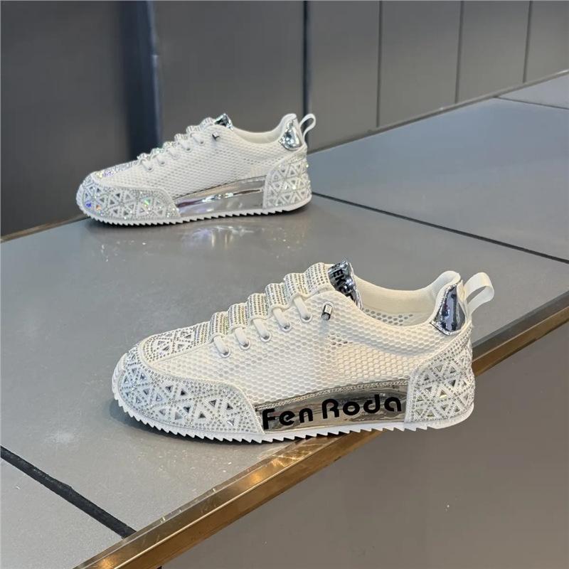 Vollbesetzte Dad-Schuhe neue niedrige bequeme atmungsaktive Netz-Taschensohle lässig bm