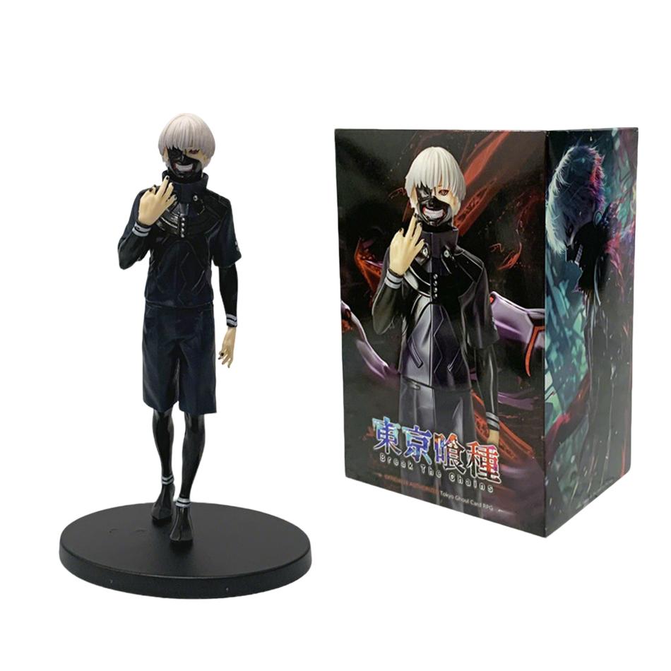 Ken Kaneki Sitting Figure Tokyo Ghoul Replaceable Double Head Double Arms Statue With Base Anime Model Toy Deco Boy Gift