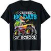 I Crushed 100 Days of School Dinosaur Monster Truck Gift Boy Cotton Men T Shirt S