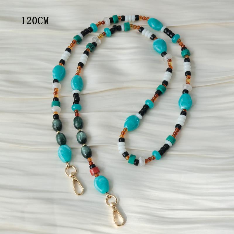 

Новый аксессуар для телефона, длинная цепочка для мобильного телефона, защита от потери, универсальный ремешок для телефона с бусинами на плечо, шею, через плечо, держатель для чехла для телефона, цепочка 120CM