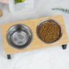 Cat Bowl with 15° Tilting Stand Stainless Steel Elevated Cat Bowl Pet Feeding Station Suitable for Food and Water