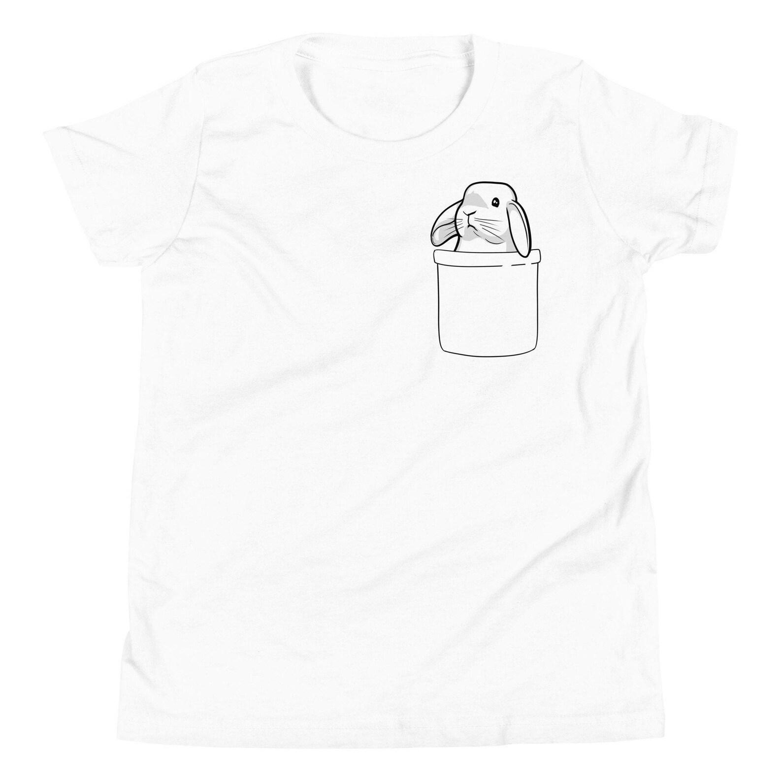 Pocket Rabbit Kids Shirt, Cute Rabbit Girls Tee, Funny Rabbit Boys Shirt, Bunny Kids Shirt, Rabbit Clothing, Rabbit Clothes, Rabbit Apparel 100