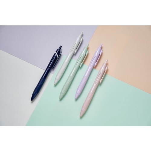 Mitsubishi Pencil Oil-Based Ballpoint Pen Jet Stream 10 Pieces 0.38 Light Gray Easy to Write SXN15038.37 10P