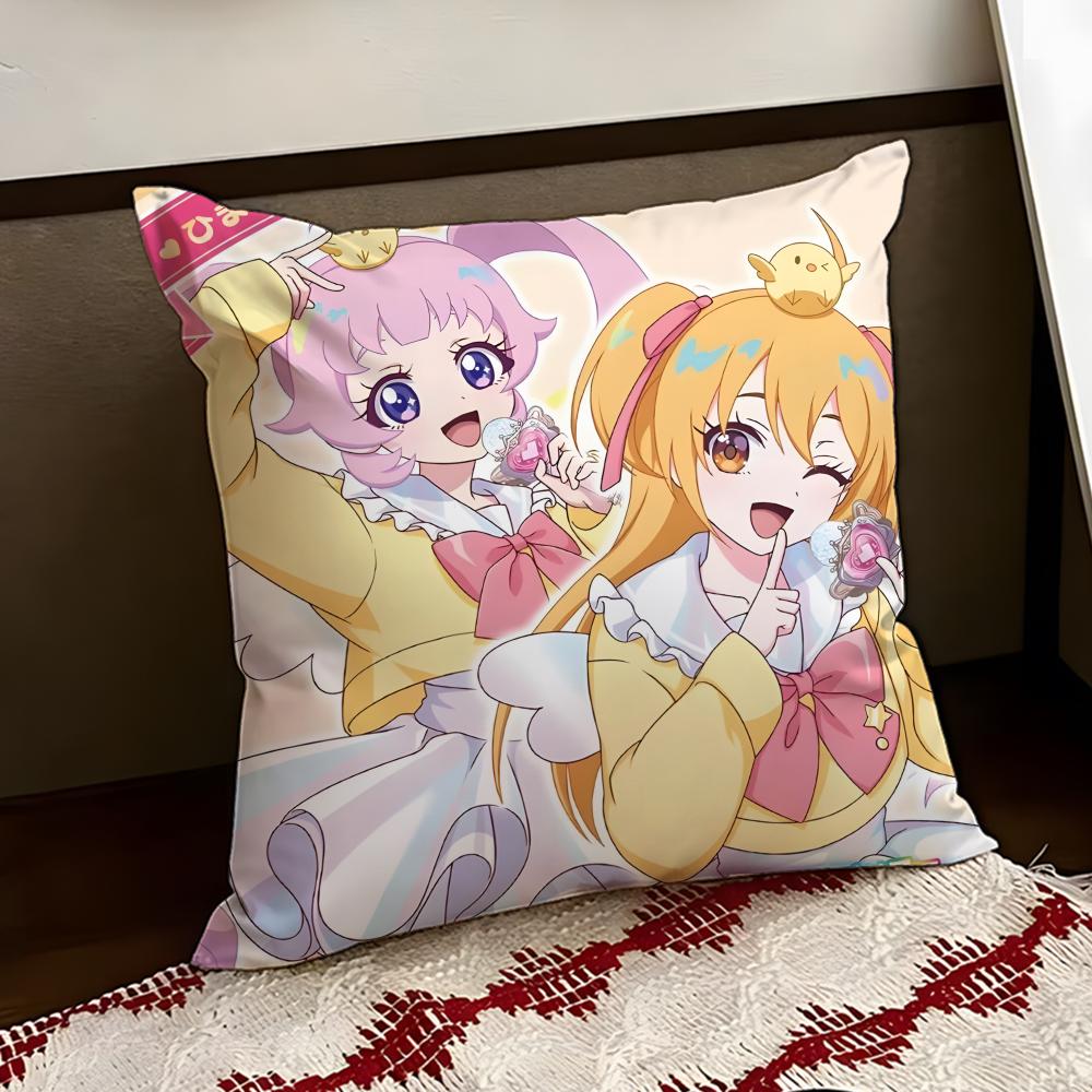 Cute Anime HHimitsu no AiPri Cushion Cover Reversible Soft Durable Pillow Cover Home  Car MultiScene Use for Daily Comfort