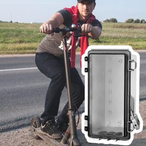 Waterproof Electrical Box | Electrical Project Enclosure with Clear Cover | Burglar-Resistant, Weatherproof Case with Lock for Outdoor Wall Installati