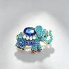European Retro Rhinestone Elephant Brooch: Three-Dimensional Alloy Animal Pin for Fashionable Clothing Accessories