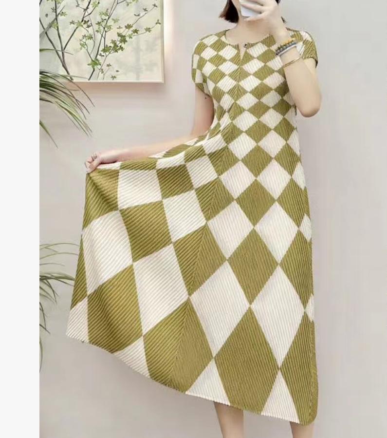 Spring Floral Pleated A-Line Dress Jacket for Women - Plus Size