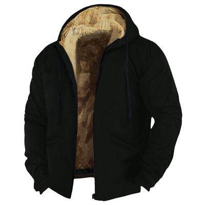 Herren Einfarbige Jacke Herren Frühling Und Herbst Casual Trend Reißverschluss Kapuzenjacke