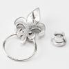 [GORBE] [Golbe] Eyeglass Holder (LilyFleur-de-lis emblem) Made in Italy, Silver