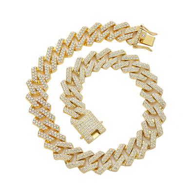 Quelle Waren 20mm Legierung Zirkon Schloss Hip Hop Daikin Männer 'S Kette Strass Schmuck Mode Halskette 