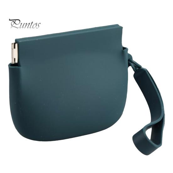 Silicone Coin Purse Portable Solid Color Multifunction Coin Holder Lipstick Keys Earphone Cable Storage Bag Pouch Wallet Women Girls Gift