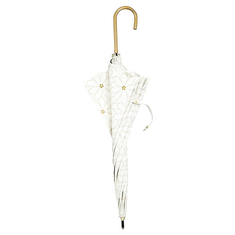 World Party (Wpc.) Women's Off-White Long Parasol, 50cm, with Blackout Daisy Lace, 81-2789 (Off-White Daisy Lace, 50cm Ribs)