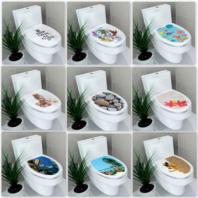 Mixed Designs Wc Pedestal Pan Cover Sticker Toilet Stool Commode Stickers