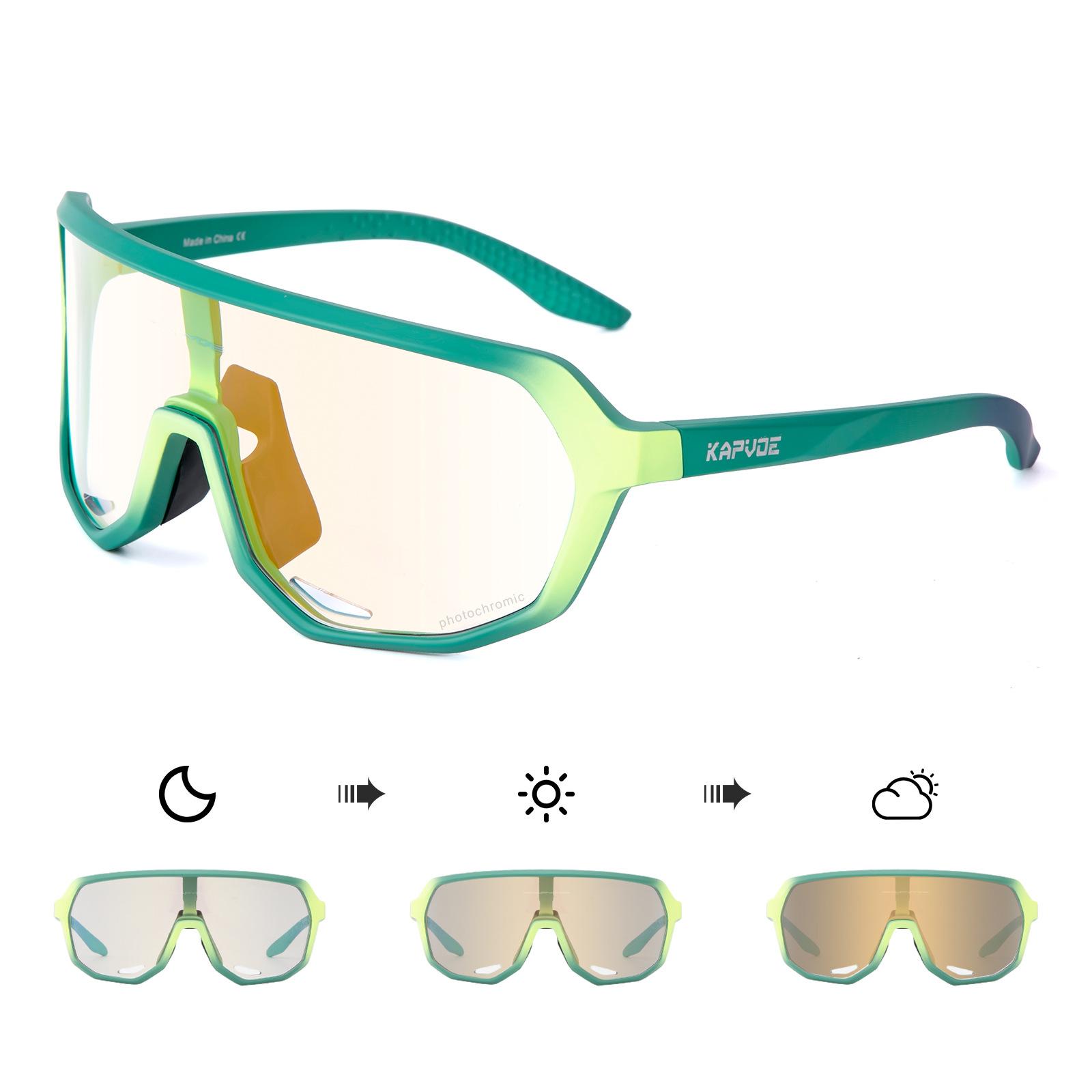 

New cycling glasses with colorful photochromic coating for men and women, mountain bike outdoor windproof goggles TK63-PH-GO-1L-22