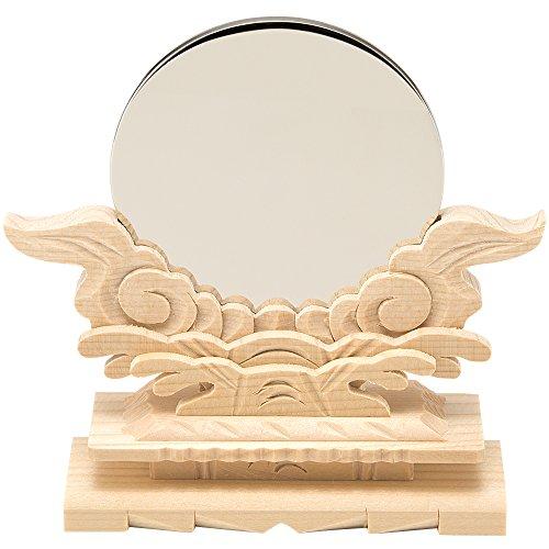 

Buddhist Altar Shop Takita Shoten Shinto Mirror (with stand) Metal Hon-Kami 2.5 Sun (7.5cm diameter x 12cm height) Essential for offerings to the go