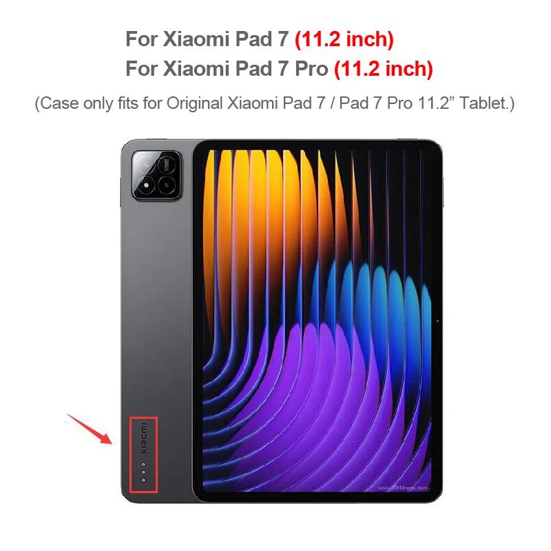 For Xiaomi Pad 7 Pro Case 11.2 inch Trifold PU Leaher Soft Back Stand Tablet Coque For Xiaomi Pad 7 Mi Pad 7 Pro 2024 Case Funda