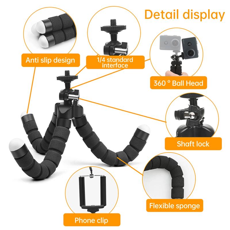 Pro-Grade Phone Tripod - Waterproof Design with 180° Tilt for Adventure & Time-Lapse