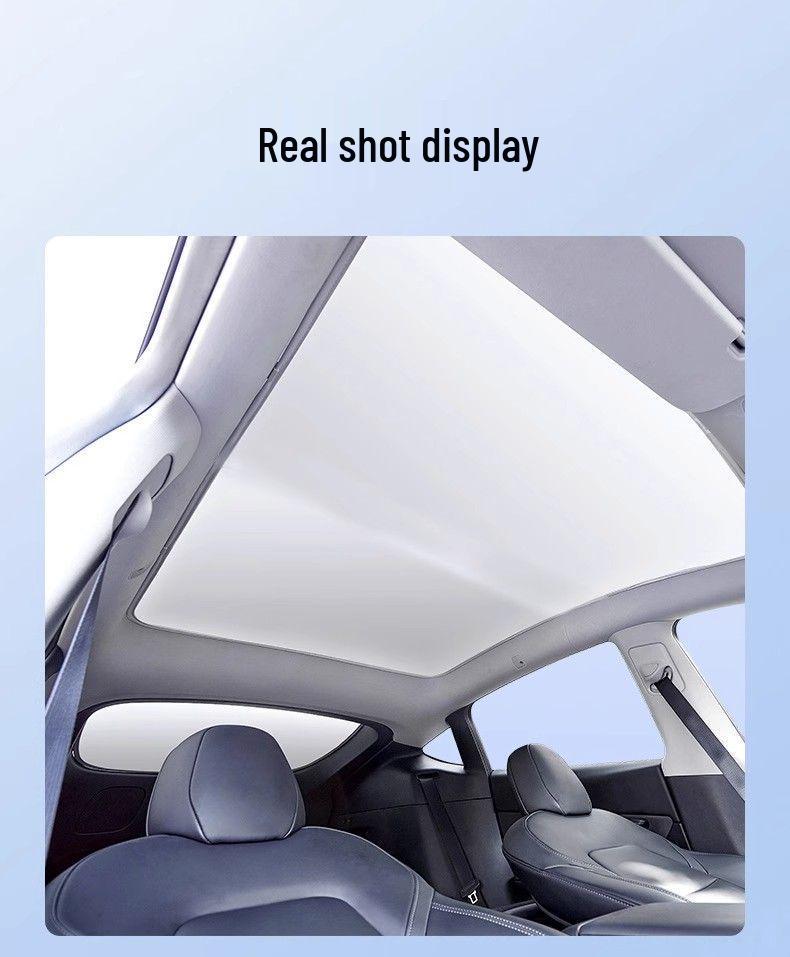 Tesla Model Y/3 Sunroof Heat Insulation Sunshade - Silicone, Electrostatic Adsorption