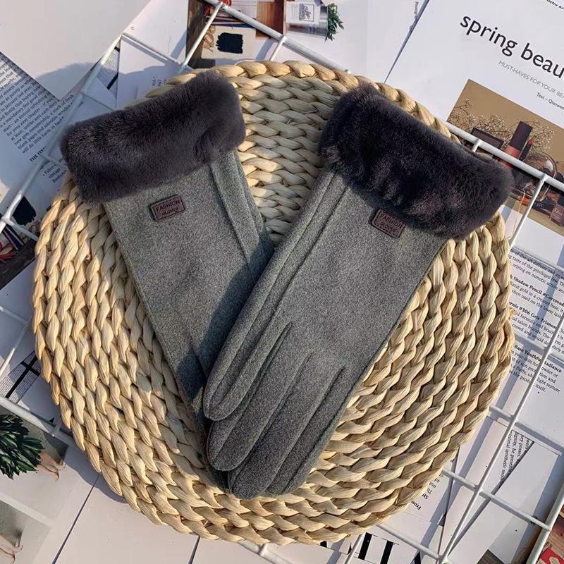 Gants Thermiques en Velours Allemand pour Femmes, Gants Froids d'Automne pour Voyage en Extérieur, Gants Mignons pour Femmes