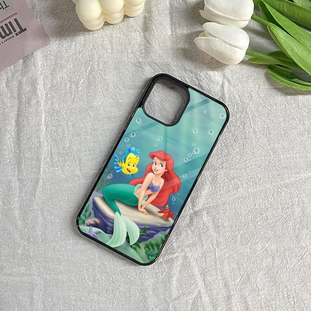 The Little Mermaid Ariel Phone Case for Iphone 16 15 14 13 12 11 Pro Max Mini 8 Plus Se Xr X Xs Fundas Shell PC+TPU Cover