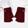 Knitted Half Finger Gloves Thick Driving Gloves Fashion Fingerless Gloves  Cycling Driving Use