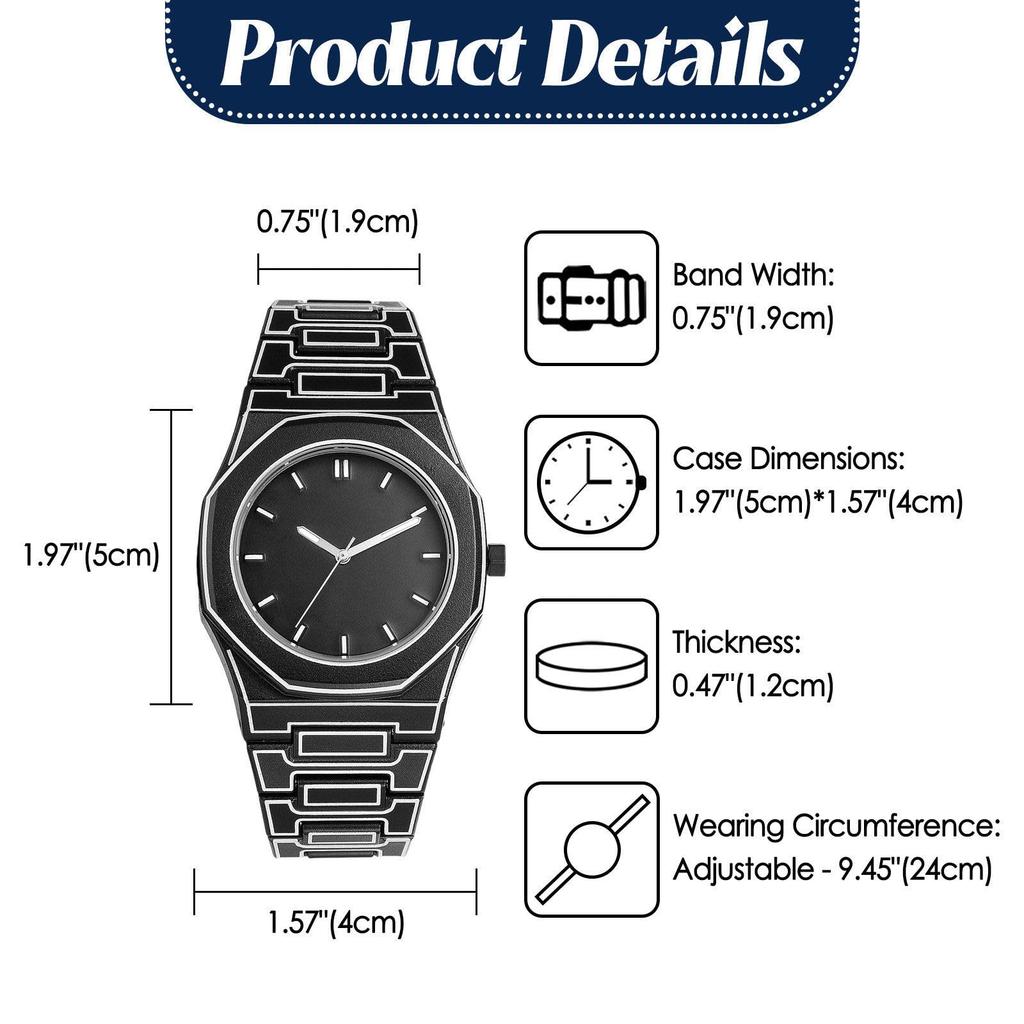Men's Watch - Novelty, Waterproof, Resin Strap: Analog, Simple, Stylish, Octagonal, Quartz Watch - Fashion Accessory - Perfect Gift for Birthdays,