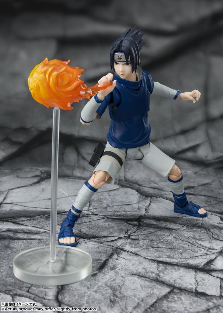 TAMASHII NATIONS NARUTO Uchiha Sasuke Genius Ninja mit Uchiha-Blut, 135 mm, bemalte bewegliche Figur, BAS64937, SHFiguarts – ca.. ABS und PVC