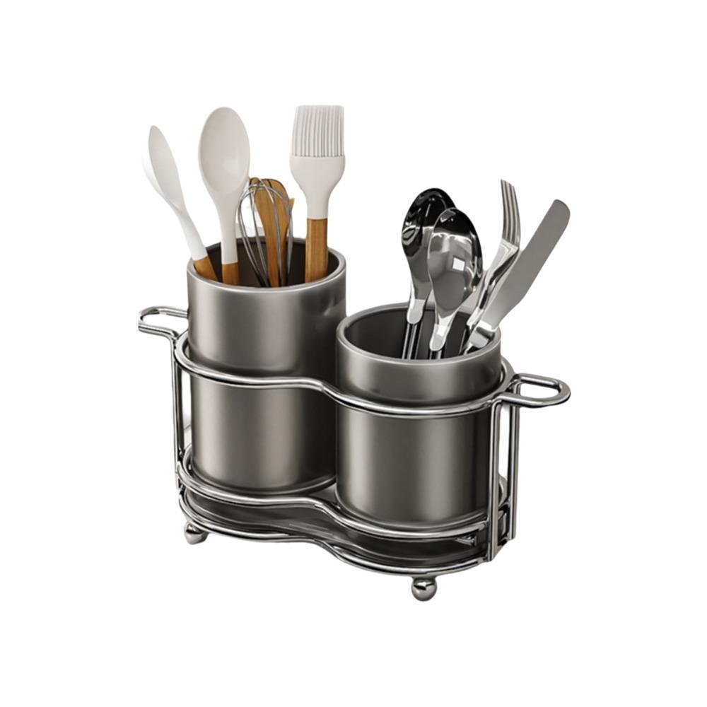 Space-Saving Kitchen Utensil Holder Multifunctional Drainer Stand Chopstick Holder  Kitchen