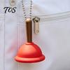 Toilet Plunger Clicker Mini Keychain, 3D Printed Finger Toy, Backpacks Handbag Purse Charm, Gag Gift Charm