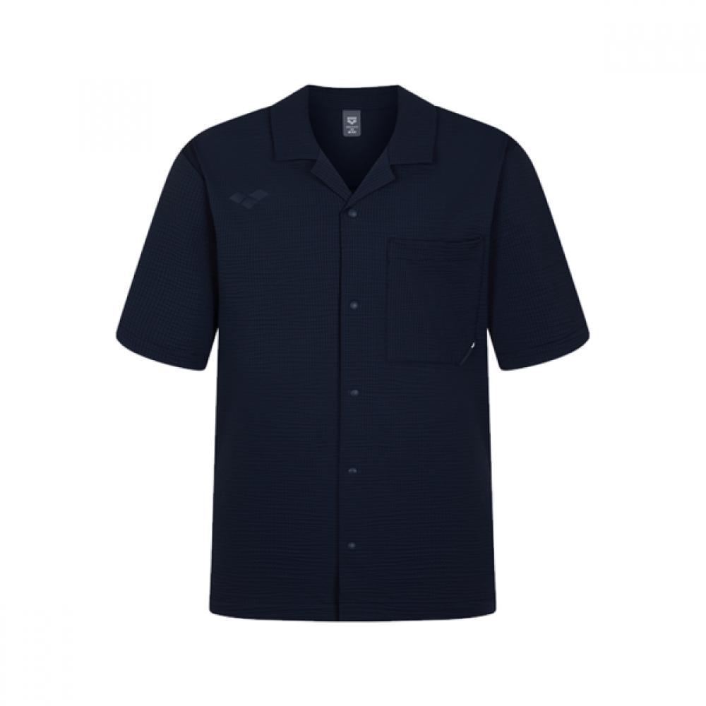 Arena Men S SeerSucker Shirt Dnv A6mm1rp03 DARK NAVY/L(100)