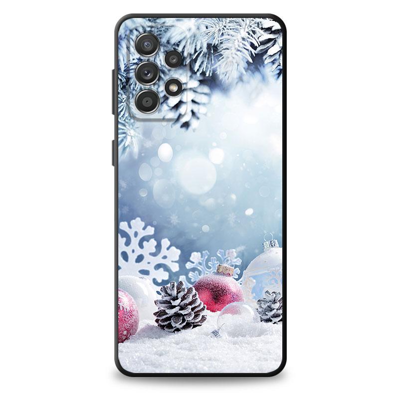 Merry Christmas Snow Winter Case for Samsung Galaxy A13 A52 5G A72 A21s A11 A22 A32 A51 4G A71 A12 A73 A53 TPU Soft Silicone Bag
