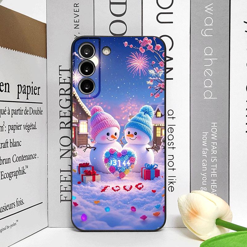 

Christmas Winter Cute Snowman Couple Phone Case for Honor Huawei 200 Lite 100 400 PRO 80 90 X9 Magic 7 6 Lite 5 Pro Soft Covers Honor Magic6 Lite