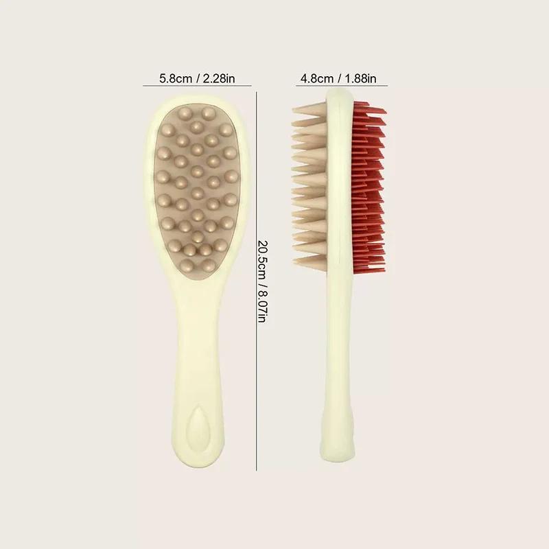 Silicone Shampoo Brush Scalp Massage Brush Head Washing Comb Two-Sided Hair Massager Bath Brush Body Scrubber Hair Accessories