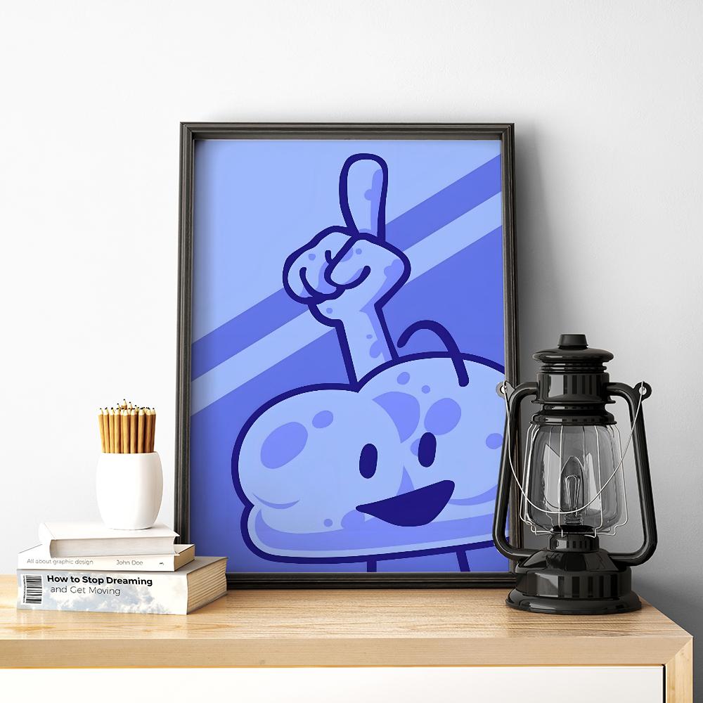 

1 шт Популярный Интересный Мультфильм Bfdi Битва За Остров Мечты Плакат HD Плакат Домашняя Комната Бар Кафе Декор Искусство Настенная Живопись Картина 21cm×30cm NoFrame