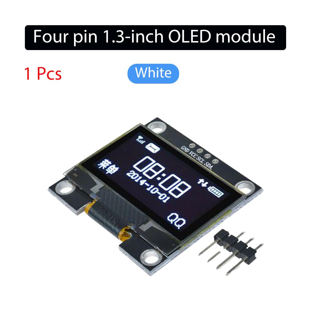 1-5PCS 1.3" IIC Digital OLED Display Module Serial 128x64 SSH1106 White Blue LCD LED Screen Board I2C Communicate for Arduino