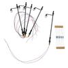 New Post Street 1:87 3.54\\\\\\\\\\\\\\\" 5pcs LED Lamp Lights Railway Scale Train Warm White 3V AC/DC Lampposts Layout Models