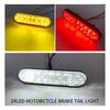 Motorcycle Scooter Moped 12V Led Flat Turn Light Yellow Reflector -1Pcs