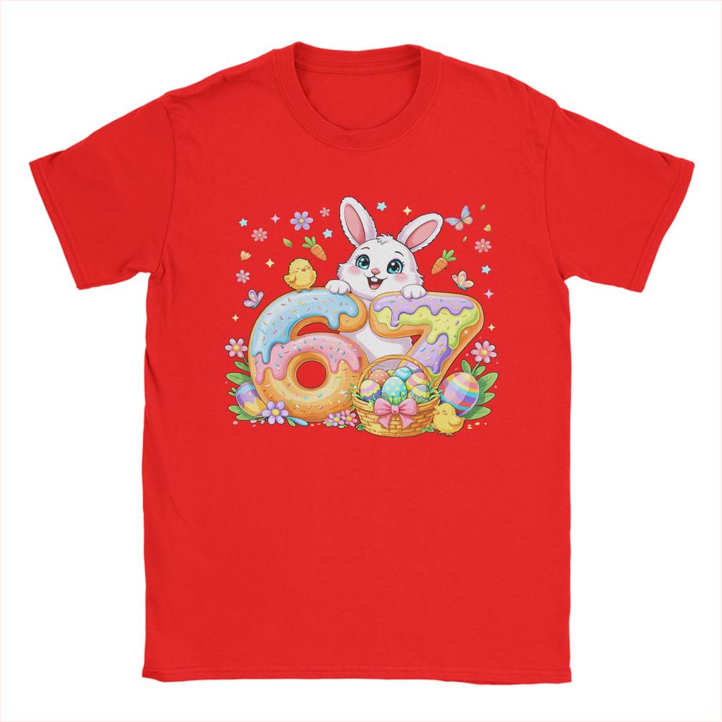 Happy Easter Day Funny  Bunny TShirt for Unisex  Funny Pure Cotton Tees Crewneck Short Sleeve T Shirt Big Size Clothing