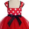 Kids Minnie Mouse Style Girls Polka Dot Costume Birthday Party Tulle Skirt with Headband Ages Red [Dressy Daisy] 5-6