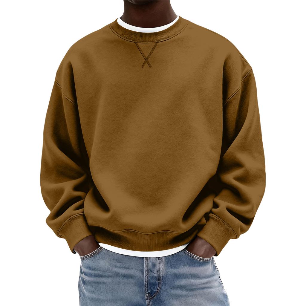 Men's Casual Sports Hoodie Round Neck Long Sleeve Top