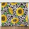 Flower Series Sunflower Digital Printing Curtain Blackout And Punching