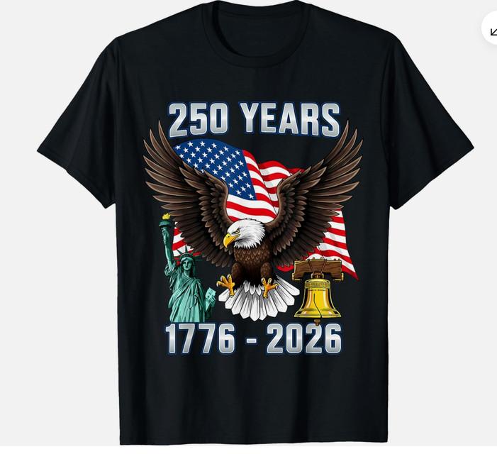 250 Years American 250th Anniversary Us Usa Flag 4th Of July Tshirt