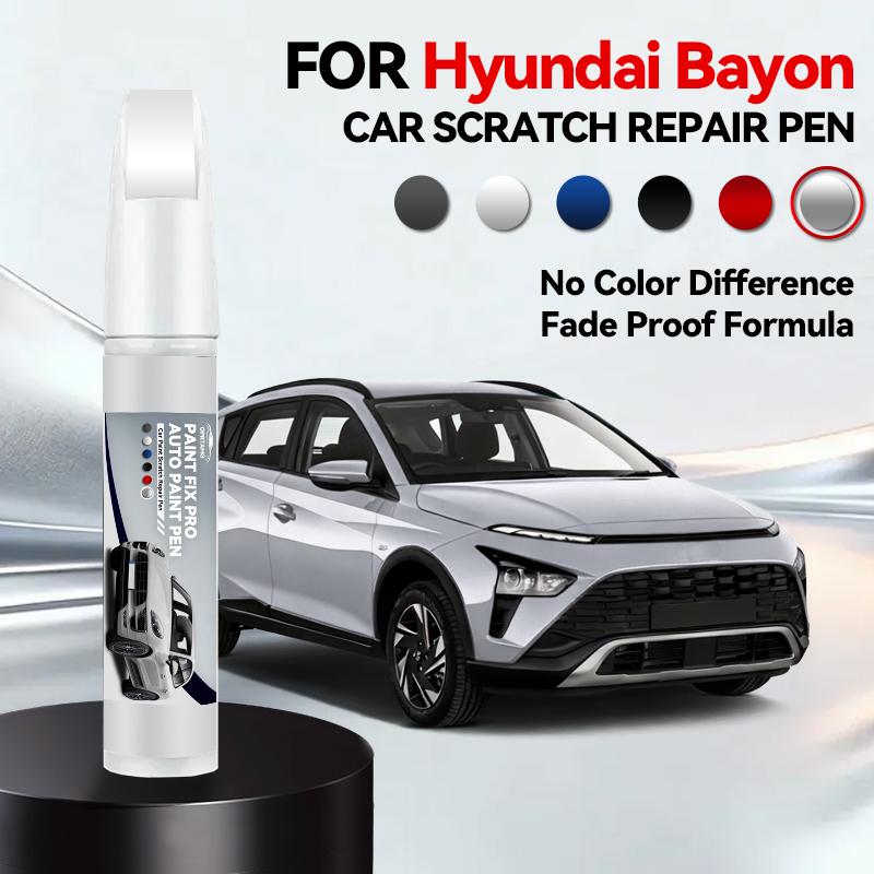 

Hot Car Dedicated For Hyundai Bayon Paint Repair Pen Touch Up Scratch Remover DIY Auto Accessories Black White Blue Gray срібний