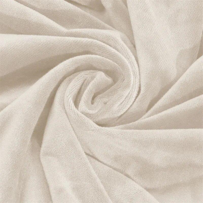 1/6PC Soft Velvet Dining Chair Cover Elastic High Back Armless Chair Cover Dustproof Solid Color Seat Slipcover for Hotel Party