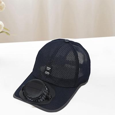 Solar-Powered Cooling Cap with Integrated Fan for Outdoor Adventures
