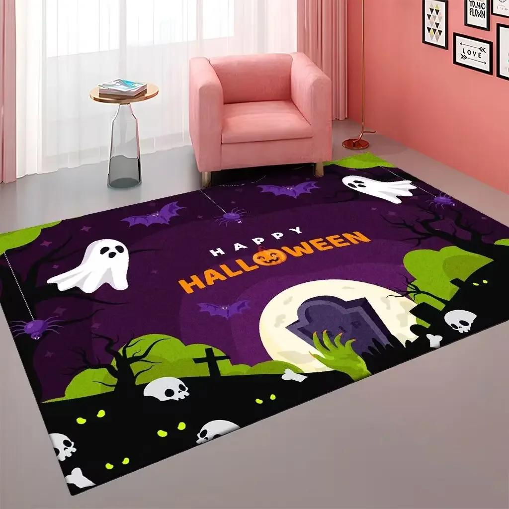 

Хэллоуин Тыква Ведьма Плиссированный Ковер для Гостиной Диванного Столика Ковры Большой Площади Спальня Прихожая Балкон Противоскользящий Коврик для Пола 80*120cm
